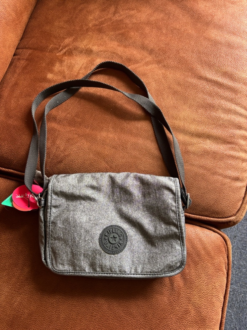 Kipling Gray Heathered Crossbody Shoulder Bag